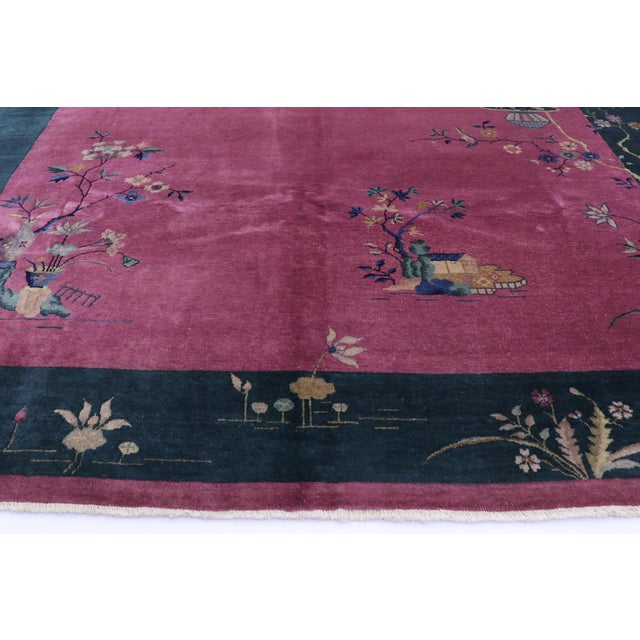 Antique Chinese Art Deco Rug, 09'00 X 11'09 For Sale - Image 4 of 10