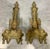 Antique French Rococo & Louis XVI Chenets a Pair - Large Heavy Brass Fireplace Andirons for Regency, Neoclassical and Old World Decor - See Pics! For Sale - Image 9 of 12