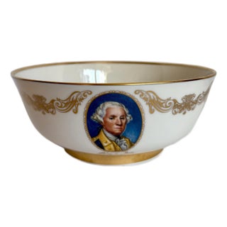1970s Lenox "The Patriots Bowl" Commemorative Fine China Bowl For Sale