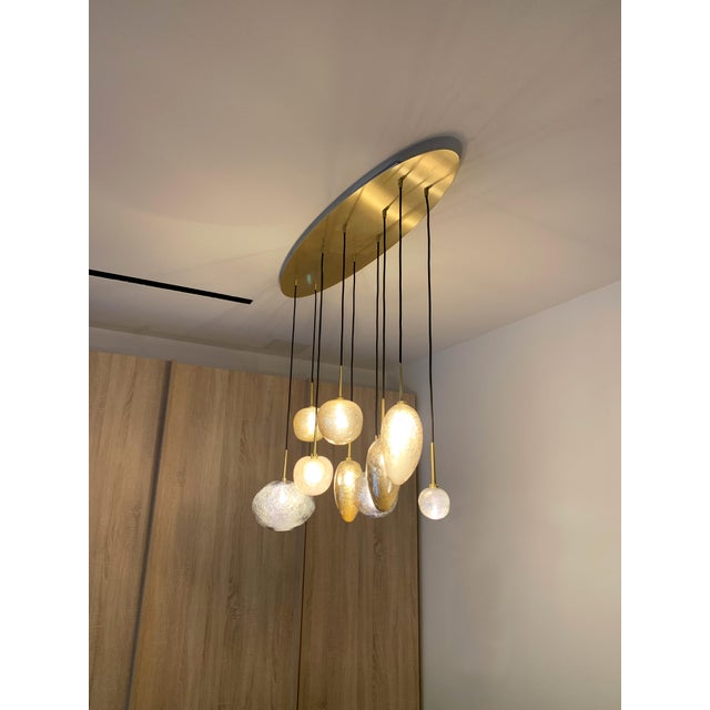 Contemporary Dark Valleys Mouth-Blown Glass Pendant Light by Riviera Light For Sale - Image 3 of 6