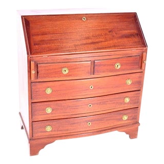 Antique Mahogany Bureau, 19th Century For Sale