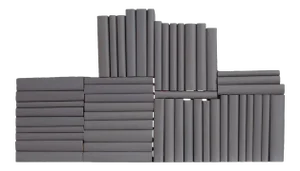 Decorative Books - Slate Paper Wrapped Book Wall - Set of 50 Grey Books