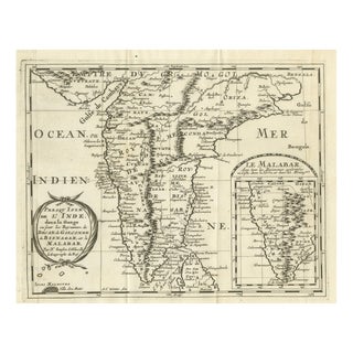 Southern India Map by Nicolas Sanson, 1683 For Sale