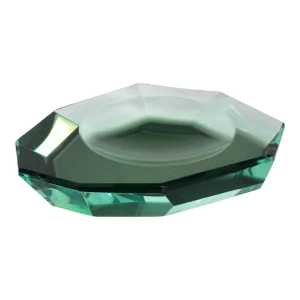 Max Ingrand for Fontana Arte Italian Nine Facets Glass Dish, circa 1950