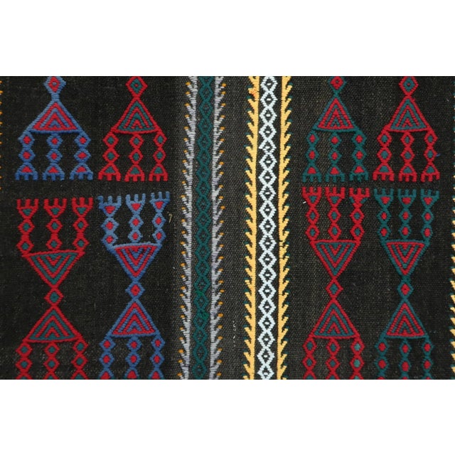 Vintage Turkish Kilim Rug- 3′5″ × 3′8″ For Sale - Image 4 of 13