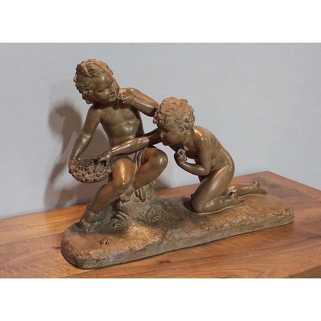 E. Baryer, Figure, 1890s, Terracotta For Sale - Image 3 of 9