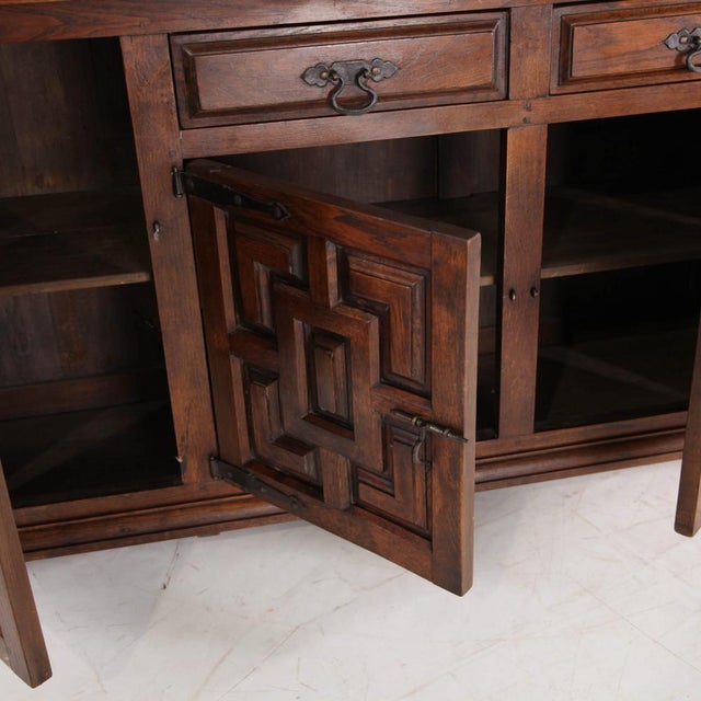 Vintage Brutalist Oak Sideboard, 1960s For Sale - Image 14 of 18