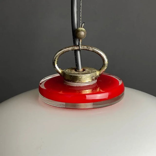 White Murano Pendant Lamp, Italy, 1970s For Sale - Image 4 of 13
