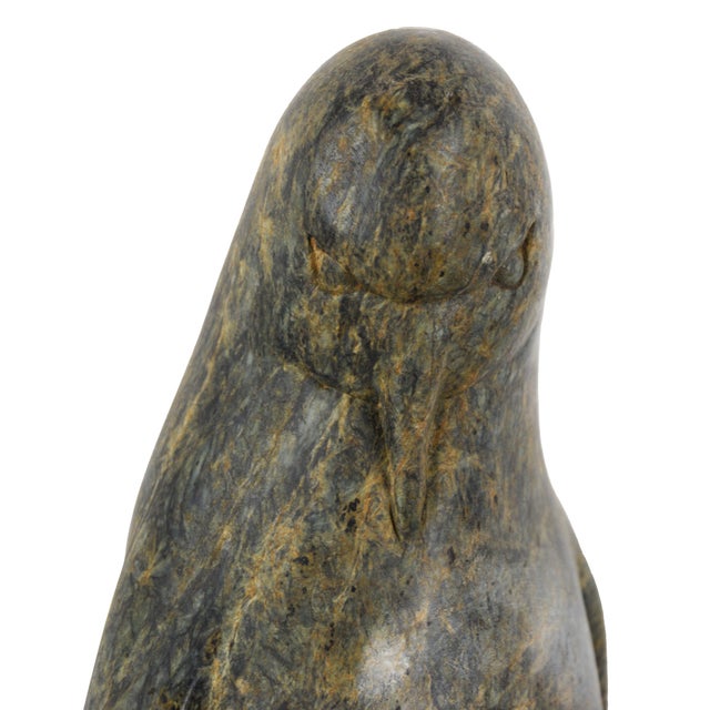 "Penguin" - Steatite Stone Hand Carved Sculpture, St. Lawrence Island Eskimo Art For Sale - Image 4 of 10
