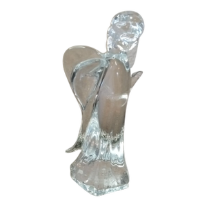 Exquisite Signed Konstglas Ronneby Sweden Crystal Cherub Angel Figurine
