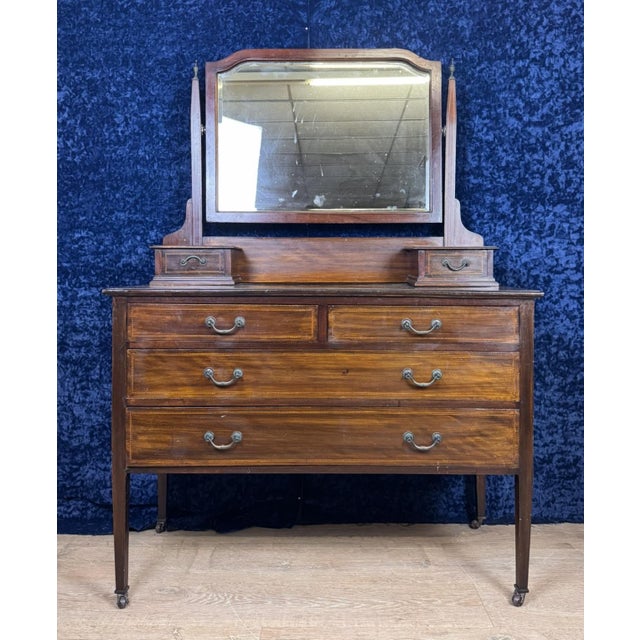English Mahogany Chest of Drawers, 1880s For Sale - Image 10 of 11