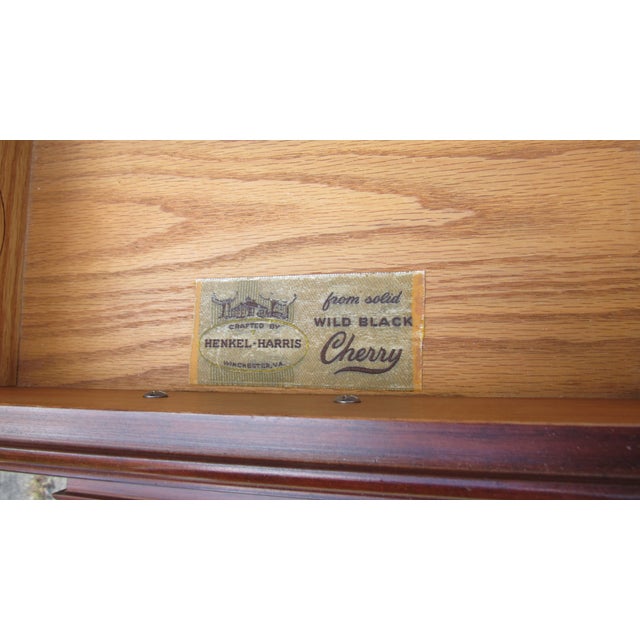 1980s Henkel Harris Cherry Designer Chest Dresser For Sale - Image 9 of 11