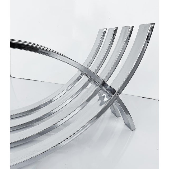 1970s 1970s Chrome, Glass Cocktail Table by Design Institute of America For Sale - Image 5 of 5