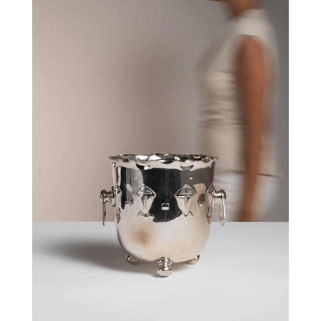 Mid 20th Century France Silver Metal Ice Bucket For Sale - Image 9 of 15