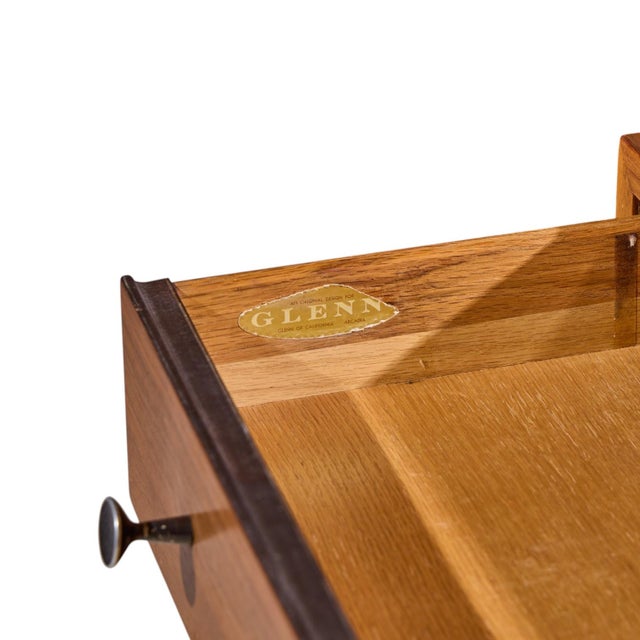 Robert Baron for Glenn of California Mid Century Walnut Lowboy Dresser For Sale - Image 9 of 9