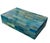 Attributed to Maitland-Smith Blue Dyed Bone Mosaic Hinged Decorative Box, Circa 1970s For Sale - Image 4 of 10