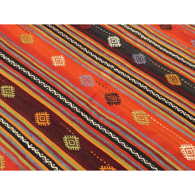 1960s Vintage Turkish Kilim Rug - 109" X 71.5" For Sale - Image 5 of 9