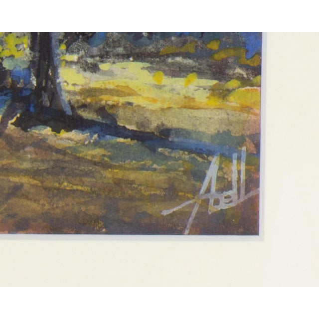 Mid 20th Century Watercolor Landscape Painting by Bill Abell For Sale - Image 5 of 7