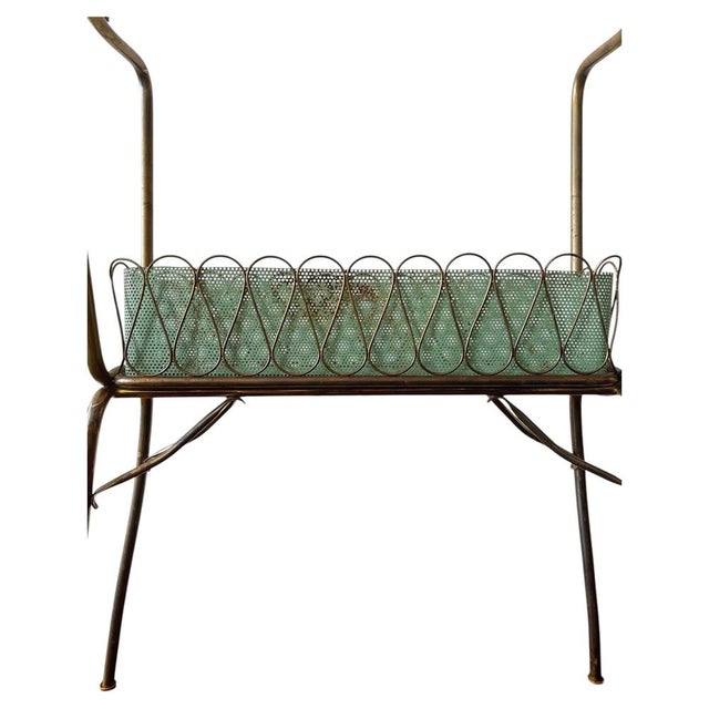 Mathieu Matégot Mid-Century Modern French Perforated Metal Planter by Mathieu Matégot, 1956 For Sale - Image 4 of 16