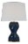 Thomas O'Brien by Visual Comfort Signature Misaki 28" Table Lamp in Sandy Midnight with Linen Shade For Sale