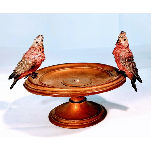 Antique Austrian Bronze Bergman Bird Bowl Compote Signed For Sale - Image 9 of 9