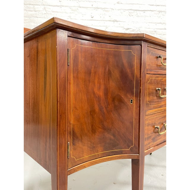 Antique Sheraton Styled Mahogany Sideboard / Server, C. 1910’s For Sale - Image 10 of 12