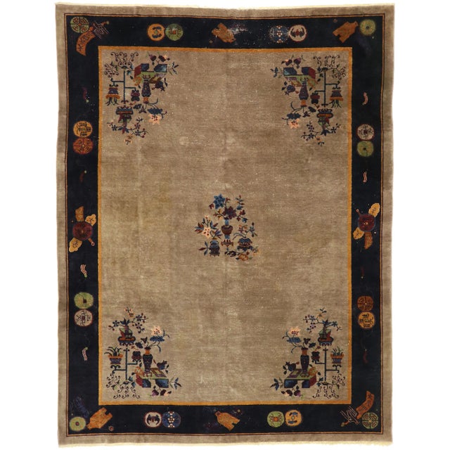 Textile Antique Chinese Peking Rug - 08'10 x 11'06 For Sale - Image 7 of 7