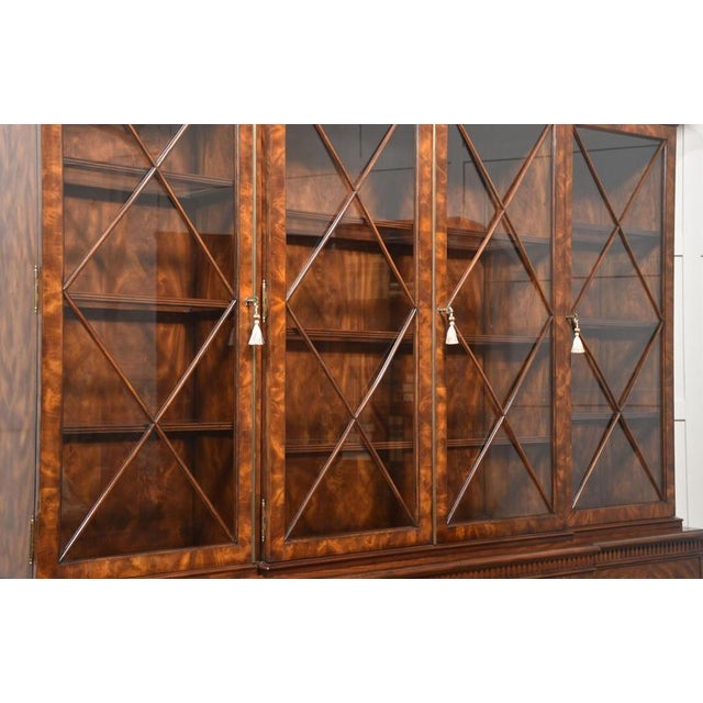 George III Mahogany Breakfront Library Bookcase, 1890s For Sale - Image 17 of 18
