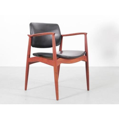 1950s Mid-Century Modern Danish Armchair in Teak Model Captain 66 attributed to Erik Buck, 1950s For Sale - Image 5 of 18