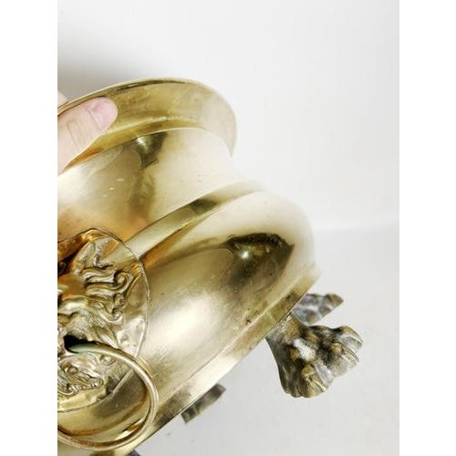 Champagne Cooler Plant Stand in Brass, France, 1950 For Sale - Image 11 of 13