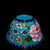 Vintage Chinese Cloisonné Enamel Tea Bowl - Turquoise Ground With Peony & Floral Motif For Sale - Image 4 of 9