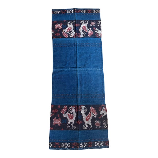 Rare Ikat Textile From Timor Stunning Tribal Motifs & Colors, Indonesia C. 1950 For Sale