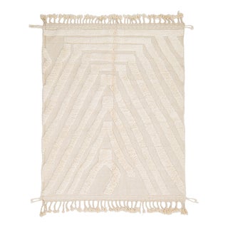 Hand-Knotted Wool Rug by Azele Studio For Sale
