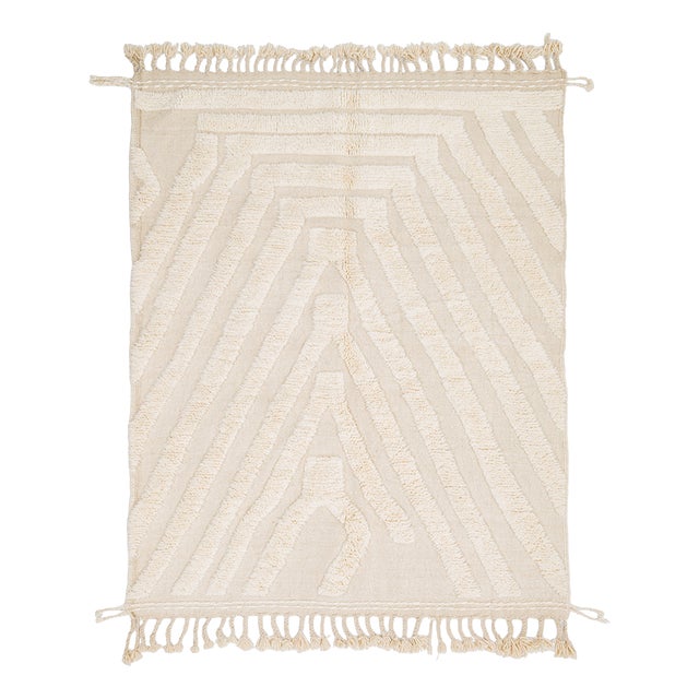 Hand-Knotted Wool Rug by Azele Studio For Sale