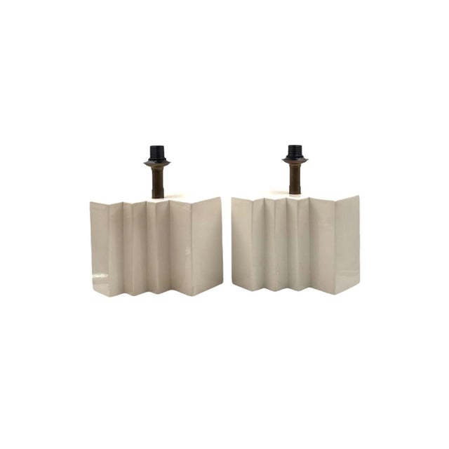 Set of 2 Hollywood Regency Ceramic Table Lamps, France 1970s For Sale - Image 11 of 12