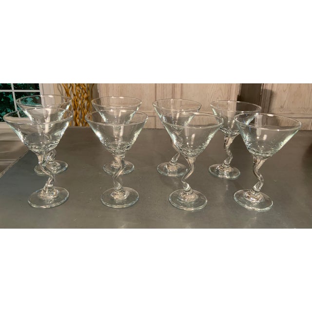 2000s Libbey Glass Z Stem Martini Glasses Set of 8 Chairish