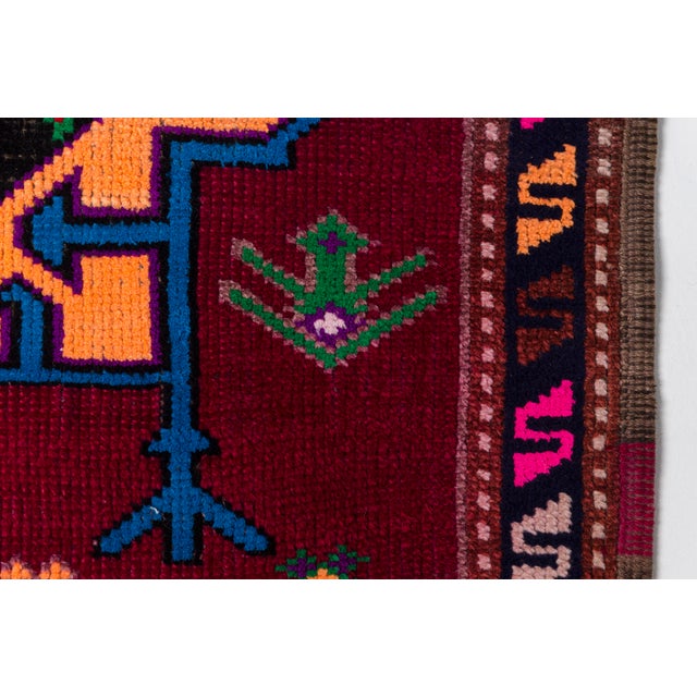 1960s Multicolour Vintage Hallway Runner For Sale - Image 5 of 10