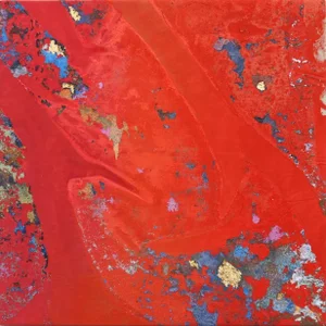 "Concrete Sky I" Contemporary Original Abstract Expressionist Mixed-Media Painting by Jason DeMeo