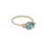 Metal 1.6cts Blue Zircon Ring With Natural Diamonds Accents: Solid 14k Gold, 8x6mm For Sale - Image 7 of 10