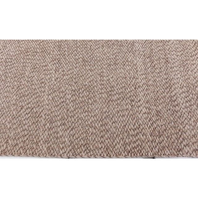 Modern Modern Solid Brown Wool Runner by Doris Lelie Blau For Sale - Image 3 of 6
