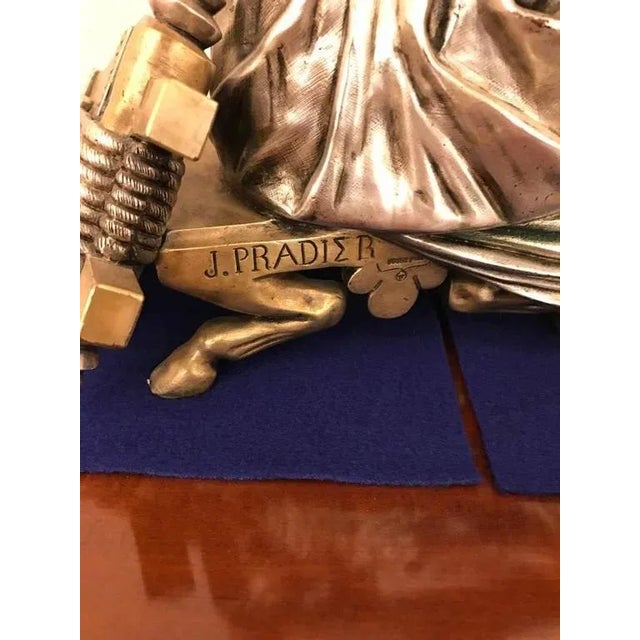 French Bronze Figure of a Seated Female For Sale - Image 9 of 10