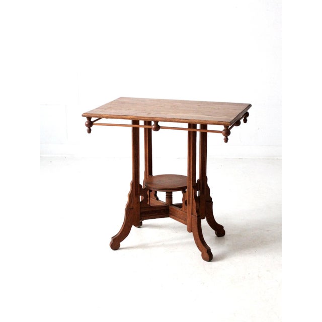 Late 19th Century Antique Victorian Eastlake Side Table For Sale - Image 5 of 12