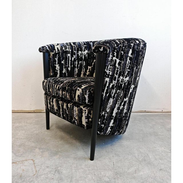 Textile Set of Art Deco Lounge Chairs with Textured Fabric, 1950s For Sale - Image 7 of 17