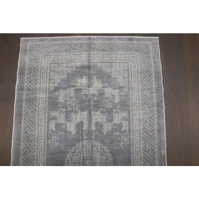 Chinese Misty Blue Gray Rug rug no.j4550 For Sale - Image 4 of 6
