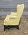 Mid 20th Century Queen Anne Style Mahogany Wing Chair Yellow Check Fabric Slipcover Made in Virginia For Sale In Cleveland - Image 6 of 8