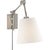 Suzanne Kasler for Visual Comfort Signature Graves Pivoting Sconce in Polished Nickel with Linen Shade For Sale