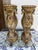 matched pair of ornate carved wooden pedestal stands ,finished in gold gilded leaf The flowing curves, scrolling foliage,...