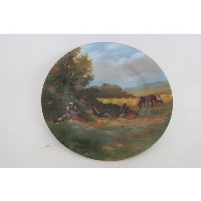French Country Limoges France Romance Porcelain Plate Pair of 2 Scenic Countryside Motif 4991b For Sale - Image 3 of 10