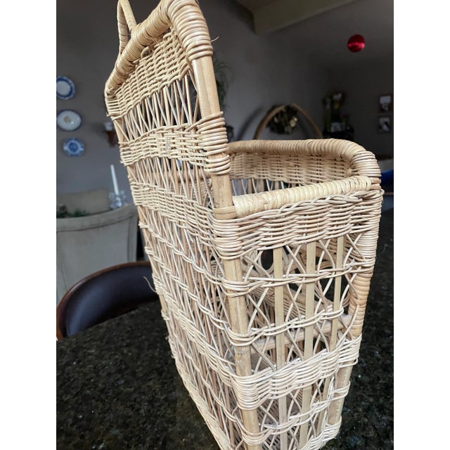 Mid 20th Century Mid Century Wicker Wall Basket For Sale In Cleveland - Image 6 of 9