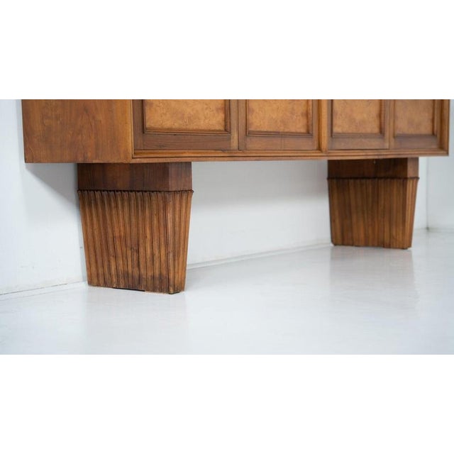 Mid-Century Art Deco Style Wooden Sideboard, Italy For Sale - Image 10 of 16